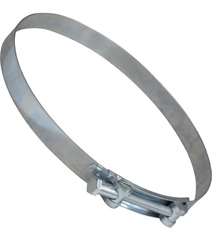 Collier De Serrage Rapide Inox ID 150mm - Pour Tuyaux D'échappement, VMC, Fûts - Avec Joint Caoutchouc, Réglable Et Autobloquant