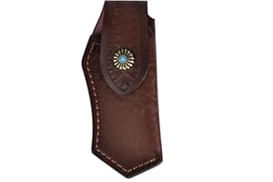 ARCADORA 5.8'' Knife Sheath,Leather Knife Pouch w/Snap Closure Belt Loop for Folding Knife Pocket Knife