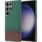 Kilifplus Samsung Galaxy S23 Ultra ile Uyumlu Kılıf Magsafe Şarj &Ouml;zellikli Karbon Fiber G&ouml;r&uuml;n&uuml;ml&uuml; Nekst Kapak [ Tam Uyumlu, K