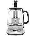 Théière Électrique Riviera & Bar Darjeeling Zen – 1300W, 0.5-1.2L, 8 Programmes, Verre Schott DURAN, Inox