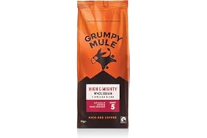 Grumpy Mule High and Mighty Espresso Blend Whole Coffee Beans with notes of Cocoa and Roast Hazelnut 1kg