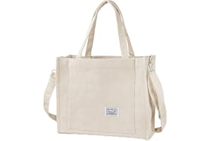 BROADREAM Bolsas de hombro informales para mujer, con cremallera, correas de doble hombro, bandolera, bolsas de ordenador portátil, gran capacidad, para la escuela, compras, trabajo, oficina
