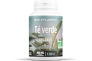 BIO ATLANTIC ✿ Té Verde Orgánico - 1200 mg por dosis diaria - EGCG - 200 comprimidos - Alta Concentración, Formato Ahorro, Premium y Vegetal
