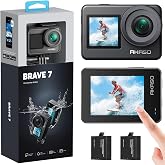 AKASO Brave 7 Aksiyon Kamerası, IPX8 Su Ge&ccedil;irmez Yerel 4K 20MP WiFi Cam Dokunmatik Ekranlı EIS 2.0 Yakınlaştırma Desteği Hari