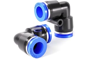 TAILONZ PNEUMATIC Elbow 8mm Tube OD Push to Connect Tube Fittings Push Lock PV8 (Pack of 2)