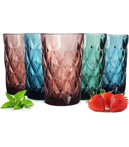 Lot De 6 Verres à Cocktail En Relief 340ml - Style Soleil
