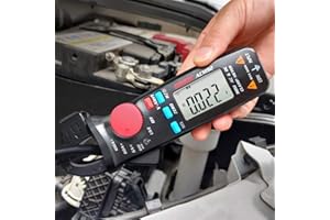 BSIDE ACM92 DC Current Clamp Meter True RMS 6000 Counts Digital Multimeter Amp Continuity Ohm Hz Live Check V-Alert Voltage Tester with Back Clip