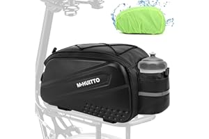 Rawhui Sacoche Velo Porte Bagage Arriere Sacoches pour Vélo Porte Bagages 12L Sac Velo 3 en 1 Étanche - avec Protection Contre la Pluie Amovible Rapidement