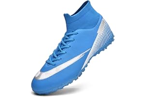 ASOCO DREAM Chaussures de Football Homme High Top Profession Athlétisme Chaussures de Sport en Plein Air Adolescents Chaussures de Futsal Entrainement