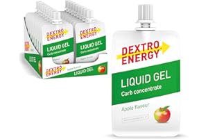 ‎DEXTRO ENERGY Dextro Energy Liquid Gel Apple - 18x60ml (18er Pack) - High Carb Energy Gel zur schnellen Kohlenhydrate Versorgung - fruchtiger Geschmack