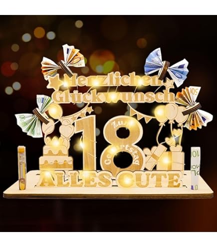 18e Verjaardag Geldgeschenk in Hout - Creatieve Cadeaus voor Familie en Vrienden, Jongens en Meisjes Jubileum 18e Verjaardag Geldgeschenk in Hout - Creatieve Cadeaus voor Familie en Vrienden, Jongens en Meisjes Jubileum