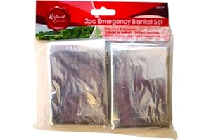 REDWOOD 2 Pack Emergency Blanket Set, Ideal For Walkers, Climbers, Runners, Skiers