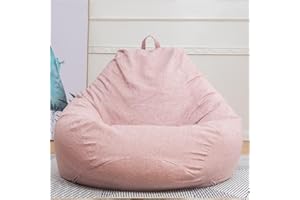 Odot Bean Bag, Soft Gaming Bean Bag Chair for Adult Teenagers, Removable, Washable Bean bag Cover for Outdoor Garden Livingroom Playroom Bedroom Dorm(No Filler) (XL(100x120cm),Pink)