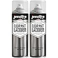 JENOLITE Clear Lacquer Spray Paint | MATT | 2 x 500ml | Crystal Finish for DIY, Trade, Automotive | Protects Surface & Paintwork from Corrosion, UV Damage | Non-Yellowing Sealer