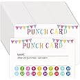 TSingline 120 Pcs Reward Punch Cards Behavior Incentive Awards for Kids Students Teachers Home Classroom School Business Loyalty Card Positive Reinforcement Tool - 2" x 3.5"