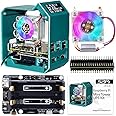 GeeekPi Mini Tower UPS Kit,Raspberry Pi 4 Case with ICE Tower Cooler,RGB Cooling Fan, Raspberry Pi Heatsink, 0.96 inch OLED Display and UPS Plus for Raspberry Pi 4 Model B