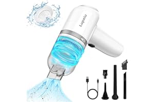 Lupxiu Aspirador de Mano inalámbrico, 5000PA Potente Aspiradora de Carga 2 in 1 Mini aspiradora Recargable por USB, 120W Aspirador de Coche Portátil para Coche/hogar/Oficina/Pelo de Mascotas