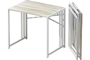 LUTOWN-TEEN Lutown Teen Small Folding Office Desk, 83 cm, No Assembly Required, Writing Gaming Computer Camping Desk, Beige