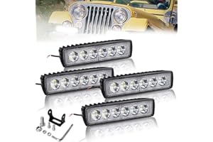NAIZY 418 W oświetlenie robocze LED, kwadratowe, offroad, lampa robocza, 12 V/24 V, dodatkowe oświetlenie, reflektor 1600 lm, IP67, do SUV, UTV ATV (4 sztuki)