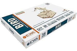 EWA Eco-Wood-Art Bird Vodel drewniane puzzle 3D dla młodzieży i dorosłych, mechaniczny model ptaków, zestaw do samodzielnego montażu, nie wymaga kleju, 38 sztuk, naturalne