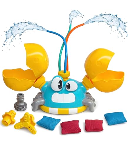 Jouet Aquatique 4 En 1 – Fusée, Baseball, Arroseur Rotatif – Pour Jardin, Piscine, Plage – Dès 3 Ans – Tortue Arroseuse