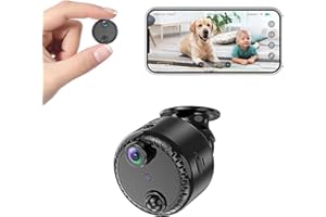 VIDCASTIVE Mini kamera szpiegowska, ukryta 4K, bezprzewodowa, WiFi, mała kamera niani, przenośna, tajna, mała kamera do monitorowania wideo z 100-dniowym czasem czuwania akumulatora, wykrywanie ruchu