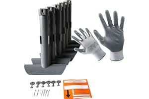 MONTIDISTRIBUZIONE 6 Contenitori a 2 Entrate per Esche Topicide + Omaggio Guanti da Lavoro NBR. Stazione di Sicurezza a Norma HACCP. Distributore Erogatore per Ratti e Topi Grandi. Cm 24 x H 37