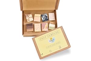 THE NATURAL SPA Home Made Soap Bar, Includes 8 Handcrafted Vegan Soap Bars, Handmade soap set All Skin Type Mothers Day gift, Birthday Gift, Women and Men Natural Soap, Gift-Ready Letterbox Packaging, 15g x Box of 8