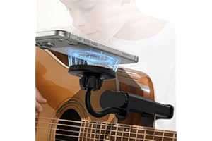 ALAFLY Magnetische Gitarren-Handyhalterung [Stärkere Magnete] Universelle Smartphone-Halterung für Gitarre, Bass, Ukulele, 360° Drehbar und Verstellbar, Ideal für Live-Streaming/Online-Unterricht
