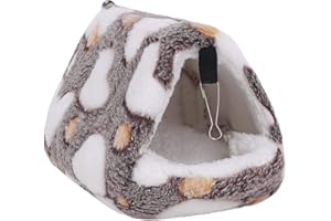 RUIXIA Panier pour Petits Animaux Maison Doux et Chaud pour Hamster Hamac Suspendu Panier Suspendre à la Cage pour Petits Animaux Niche en Polaire pour Lapin Hamster Cochon d'Inde