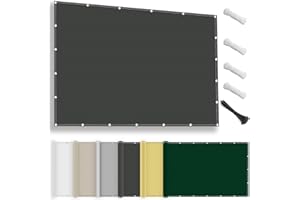 LYYK Sonnensegel wasserdicht rechteckig 1x2M, Sonnenschutz Terrasse UV-Schutz, wetterfest, ohne Bohren, 100% Polyester Schattierungsnetz mit Ösen und Seil für Pergola, Anthrazit