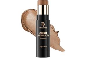 FV Contouring Maquillage, Bronzer Stick Texture Crémeuse, Finition Naturelle et Longue Durée, Imperméable, Hautement Pigmenté, pour Peau Claire/Moyenne, Sans Cruauté, 04 Light Amber