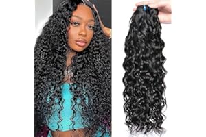 LADIARYF Ladiary Tissage Bresilien en lot 100% Meches Cheveux Naturel Brésilienne Water Wave Hair BundlesTissage Naturel Couleur 1 faisceaux 14 pouce tissage bresilien Water Wave Hair Bundles