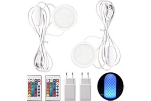 EDITBAR 2 Stück 3D Printer LED Strip Light Lighting,Nachtlichtmodell-Ersatzteile aus dem 3D-Drucker,3D Drucker Zubehör Kreative LED-Lampe Kits,3D-Drucker-Kreativmodellkomponenten,16 Arten von Lichtern