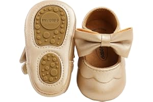 TMEOG Scarpe Neonato Morbido Confortevole Scarpine Neonato Suola Antiscivolo Scarpine Primi Passi Bambino 0-18 Mesi