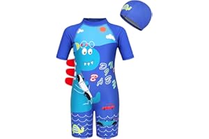 KumSoomliy Boys Swimming Costume UV Protection UPF 50+ Swimwear Kids Boys Dinosaur Shark Swimming Suit Child Rash Guard Bathing Swimsuit Beach Holiday Swim Wear Wetsuit