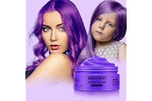 COLAYERIST Viola Gel Colorato per Capelli Uomo e Donna Lavabile, Colore Temporaneo Capelli per Bambini, Colore Capelli Temporaneo, Crema Colorata Capelli per Feste o Cosplay