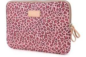 FDSMALL Funda de neopreno impermeable para portátil 15,6 pulgadas, compatible con Acer/Asus/Dell/Lenovo/HP/Samsung (leopardo rojo)