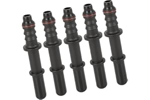 A ABSOPRO 5pz 7,89mm ID6 Carburante Linea Tubo Flessibile Diritto Veloce Sgancio Maschio Connettore