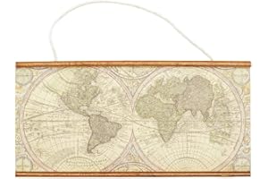 Odoria Casa de muñecas a escala 1/12 con mapa del mundo en miniatura, accesorios para casa de muñecas