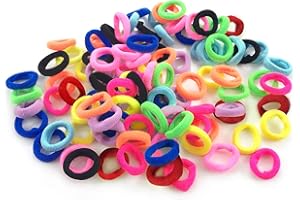 XCOZU Baby Hair Bobbles, 100 Pieces Multicoloured Mini Soft Elastic Girls Hair Bands, Strong Hairbands Ties Hair Accessories for Baby Girls Kids Toddlers