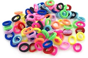 Baby-Haargummis, 100 Stück, Nahtlos, Baumwolle – Weich, Bunt, Für Kleinkinder & Kinder, 2 Cm Durchmesser