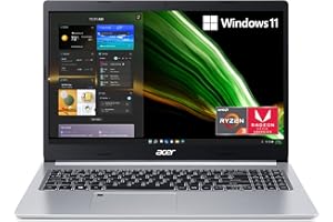 Acer Aspire 5 Laptop, AMD Ryzen 3 3350U, 4GB DDR4 RAM, 128GB NVMe SSD, 15.6 inch FHD IPS Display, WiFi 6, American English Backlit Keyboard