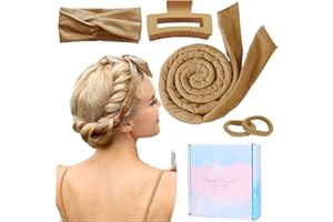 WHALINE Nowość lokówki do loków bez wysokiej temperatury, aksamitna opaska na noc, z wsuwką do włosów, antypoślizgowa, do włosów typu "zrób to sam", bez Hea, zestaw do włosów o średniej długości