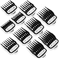 Clipper Guards Compatible with Wahl 10 Pcs, Ancable Cordless Clipper Cutting Guards Compatible with 0.5, 1, 1.5, 2, 3, 4, 5, 6, 7, 8 Plastics from 1/16 Inch to 1 Inch (1.5-25mm) for Clippers