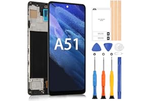 ARSSLY für Samsung Galaxy A51 A515F SM-A515F / DS LCD Display Digitizer Assembly Ersatzglas Touchscreen mit Werkzeugen (Schwarz mit Rahmen Nicht anwendbar auf A51 5G)