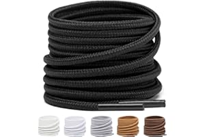 Stepace Lacci per Scarpe Rotondi [ 2 Paia ] Stringhe Robuste e Resistenti - per Scarpe Da Montagna e Da Trekking, Stivali - Diametro 3.5mm e 4mm