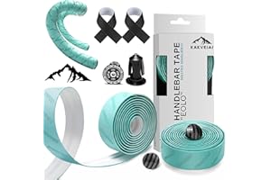 KAKVEIAI 2 pcs Ruban pour Guidon, Vélo de Route Ruban, Guidon pour vélo résistante à la déchirure, pour Bouchons D'extrémité et Bandes Adhésives incluses -Résistant à l'usure Antidérapante et Facile à Poser