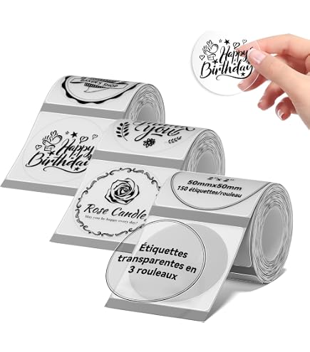 Rouleaux D'étiquettes Compatibles NIIMBOT B1/B21/B3S - 40x30 Mm, Lot De 3, Blanc, 230 étiquettes/rouleau