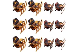 TXERFOLG 12 Pièces Griffe de Cheveux Cheveux en Plastique Femme Pinces Petite et Moyenne Taille Utilisé pour les Cheveux épais des Femmes et des Filles